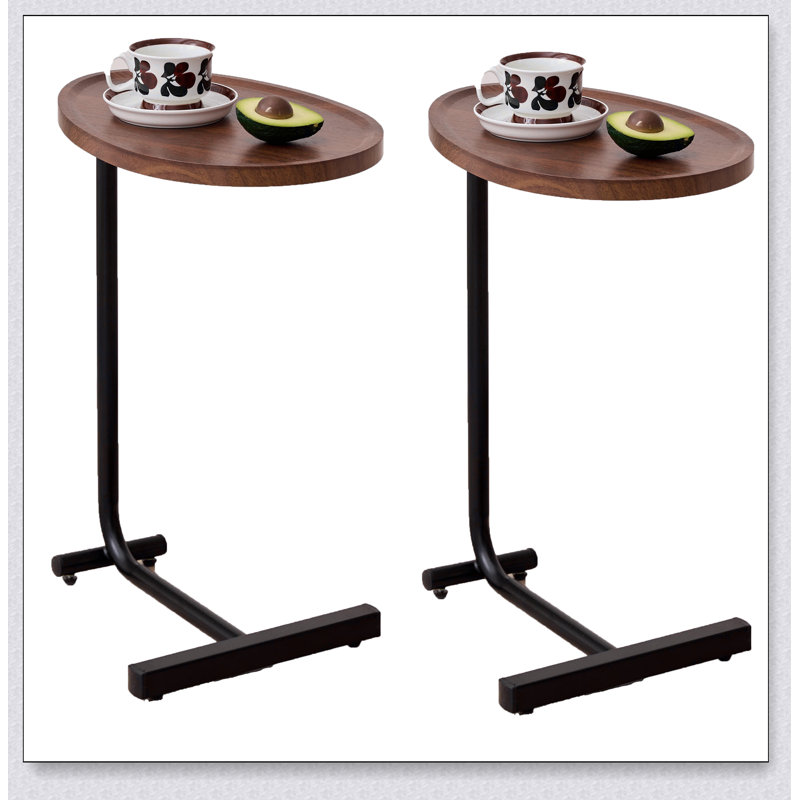 Table d'appoint 2 pièces en forme de C, petit canapé pour petits espaces, salon, chambre à coucher