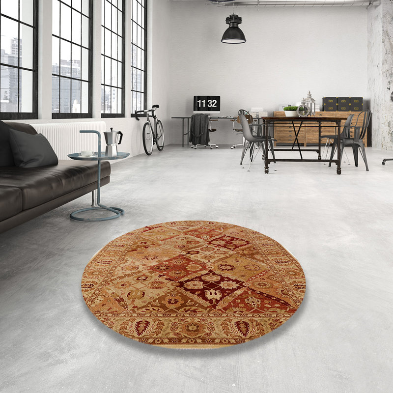 Tapis oriental brun / rouge Ristro, Rond 4 pi