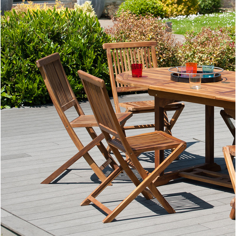Woehler Folding Patio Dining Side Chair
