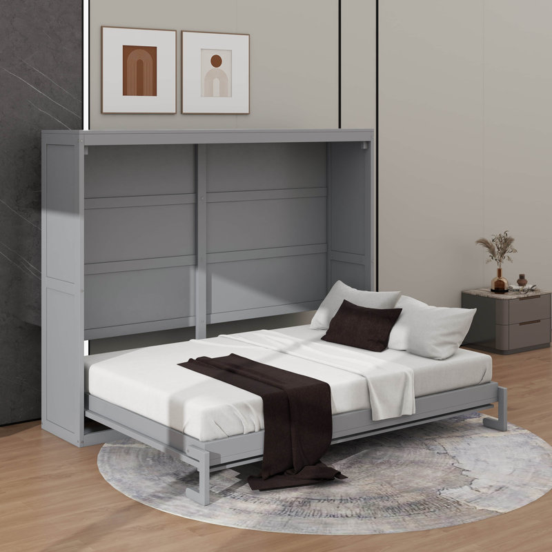 Grand lit escamotable mural, Gris