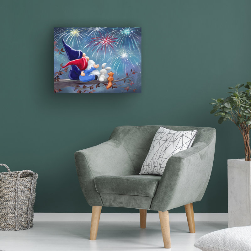 Art sur toile de gnomes MAKiko, H 14 po x l 19 po