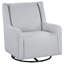 Fauteuil pivotant Omari gris tourterelle, rembourré-1509725683