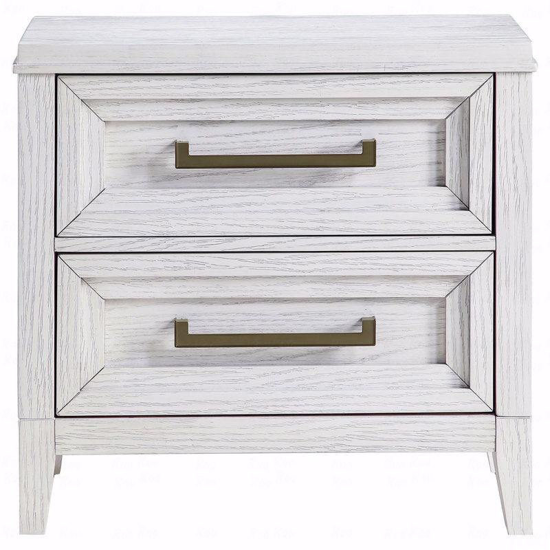 2-Drawer Bedroom Nightstand, Bedside Nightstand Table