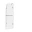Porte de douche à charnière sans cadre DeerValley l 48 po, verre trempé transparent 1/4 po, argent-128822887
