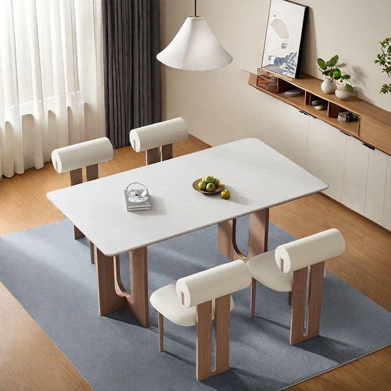 Modern simple rectangular dining table sets., 29.53"H x 70.87"L x31.5"W