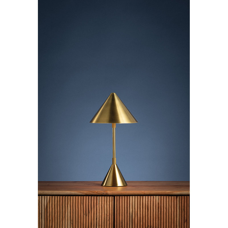 Salma Rechargeable Table Lamp in Aged Brass