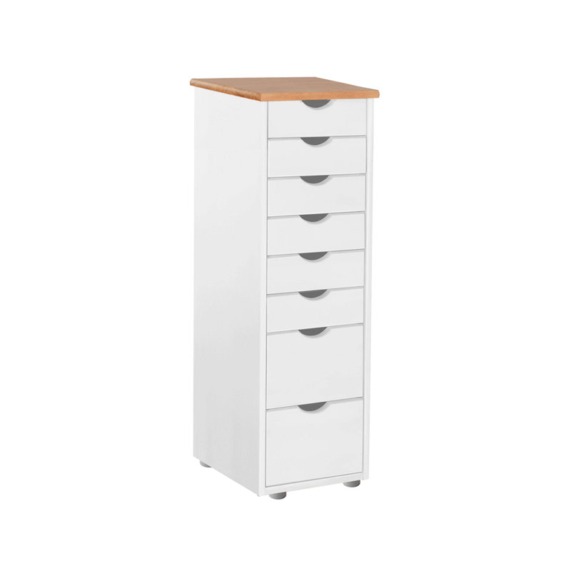 Genola Solid Wood 34cm W 8 - Drawer Chest of Drawers