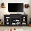 Console multimédia avec grande armoire de rangement, meuble télé multimédia moderne, l 65,75 po x P 17 po x H 32,48 po-1858580279-1858580276