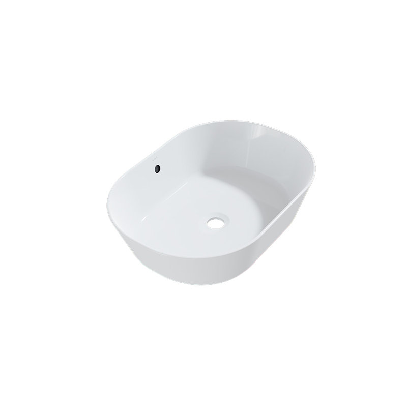 Cheviot Products 21.5'' White Fireclay Oval Bathroom Sink with Overflow