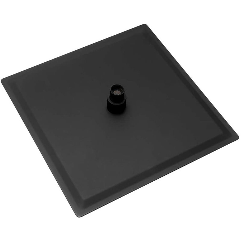 12" Square Rainfall Shower Head Top Sprayer Shower Head Wall/Ceiling Mounted, Matte Black