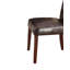 Ensemble de 2 chaises d'appoint en cuir synthétique espresso et finition noyer