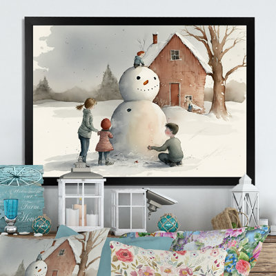 " Kids Playing In The Snow "