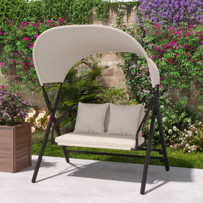 Balancelle de jardin d'extérieur avec auvent