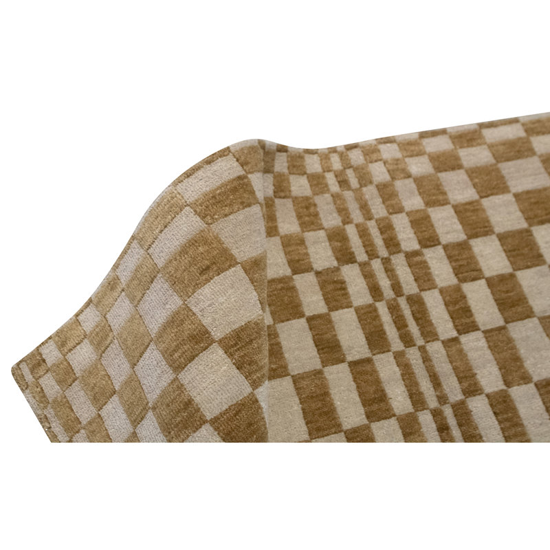 Tapis rectangulaire en laine noué à la main