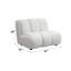 Canapé modulaire en lin blanc ivoire avec chaise Manilla