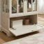 Vitrine avec tiroir rabattable, lumières RVB et tablettes réglables-133701318