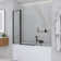 Jraty 39.3'' W x 55'' H Door Frameless Tub Door 