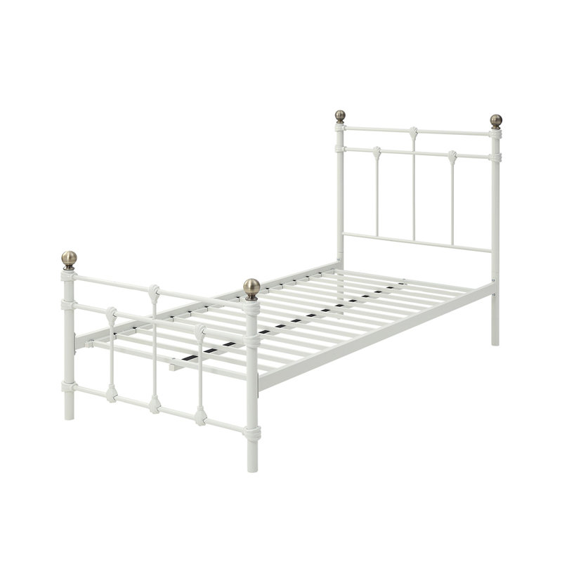 BAYFORD Metal Bed, White, Single (3')