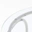 Table basse 31,5 "moderne avec plateau rond en verre et structure circulaire en métal