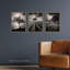 Lone Tree And Storm Clouds Black White Coastal Landscape - 3 Piece No Frame Print Set-301731921