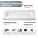 Maho 47.4 in. Rectangular White Composite Granite Stone Console Bathroom Vanity Sink