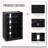 5-Tier Media Stand with Tempered Glass Doors