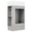 Meuble-lavabo de salle de bain avec lavabo en céramique, armoire et étagère-694643789