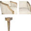 Chaise d'appoint avec accoudoirs classiques en tissu beige et en bois massif avec coussin amovible en chanvre naturel