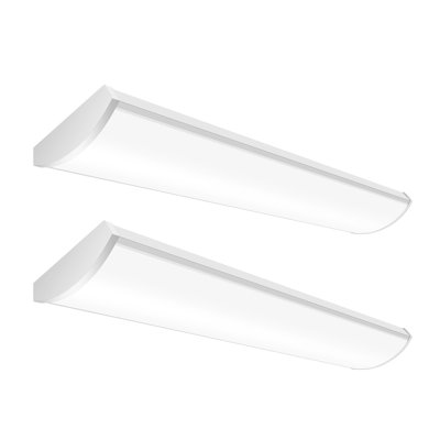 4FT LED Wraparound Light Fixture, 3CCT Led Shop Lights, Flush Mount Light for Garage, Shop, Kitchen