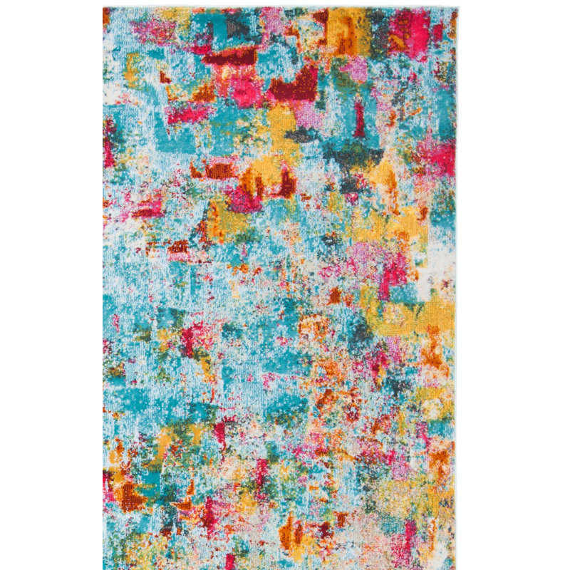 Tapis abstrait Marques Performance, Rectangle 5 pi 3 po x 7 pi 7 po