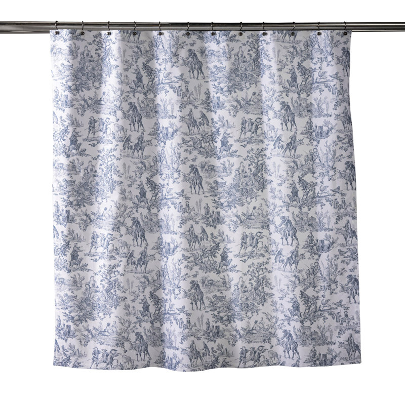 Rideau de douche 100% coton à panneau unique 70 po x 72 po Maison d 'Hermine