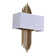 1 Light Gold Rod Wall Sconce With White Shade