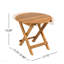 Table d'appoint d'extérieur pliable et réglable en bois d'acacia (finition teck)