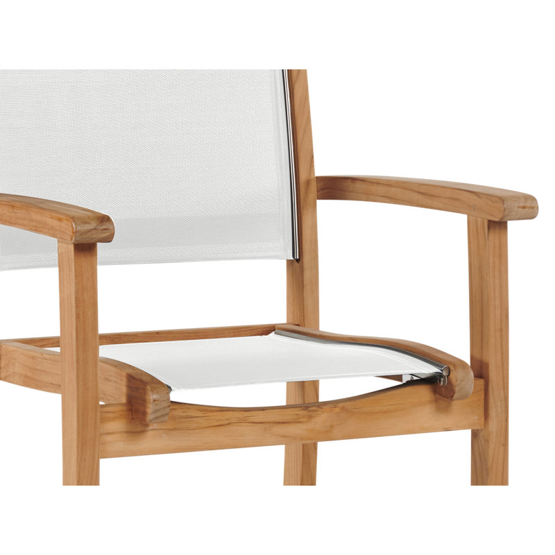 Stacking Solid Wood Dining Chair, White