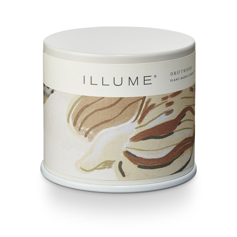 Amber Driftwood Scented Vegan Candle in Tin