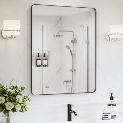 Miroir mural noir mat