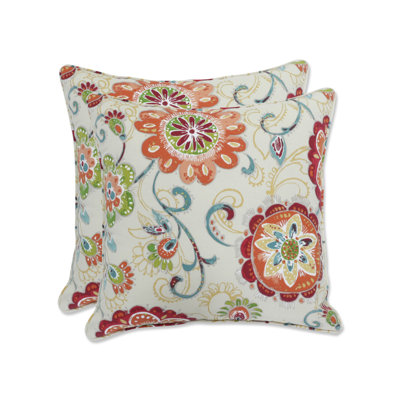 Floral Outdoor Throw Pillow