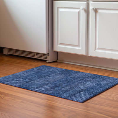 Premium Machine Washable Prisco Navy Rug