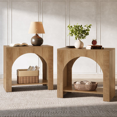 Set of 2 Wooden Nightstand