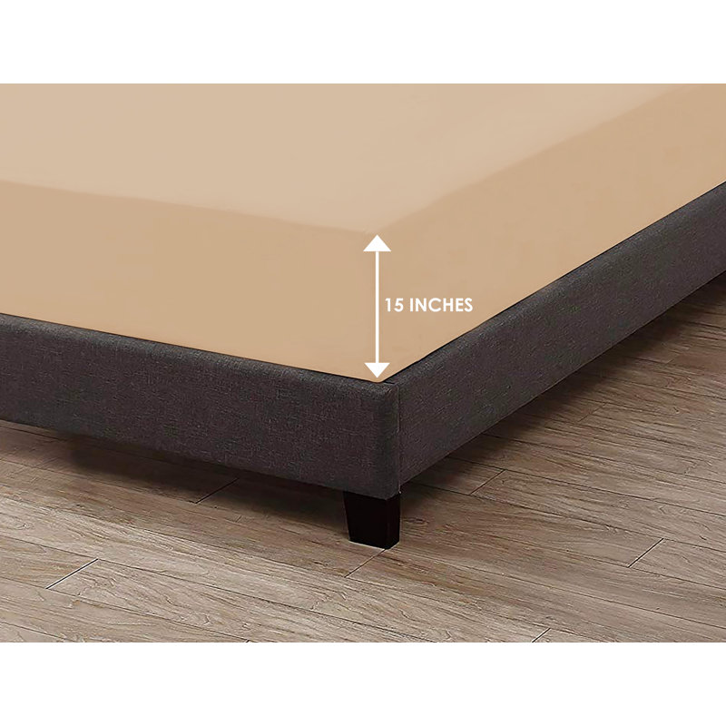 Egyptian Cotton Sateen Fitted Sheet, Twin, Champagne
