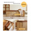 Banc de rangement bohémien en faux bois massif