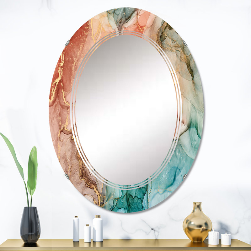 Miroir mural moderne brun, 36 po x 24 po