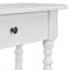 Console étroite, coin incurvé, 1 tiroir, tablette ouverte pour le vestibule - blanc