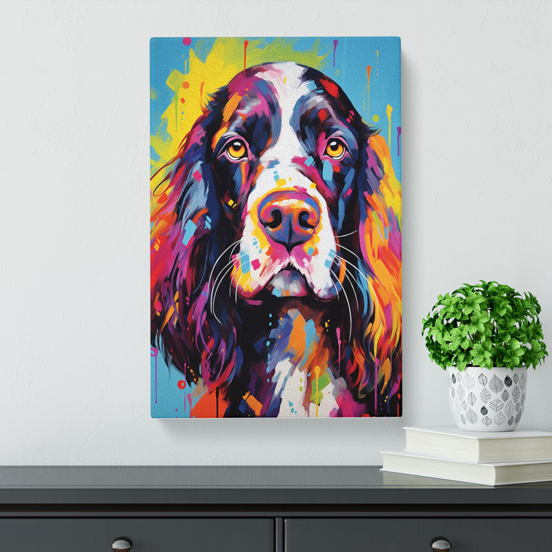 English Springer Spaniel Modern - Wrapped Canvas, 76cm H x 50cm W x 3cm D