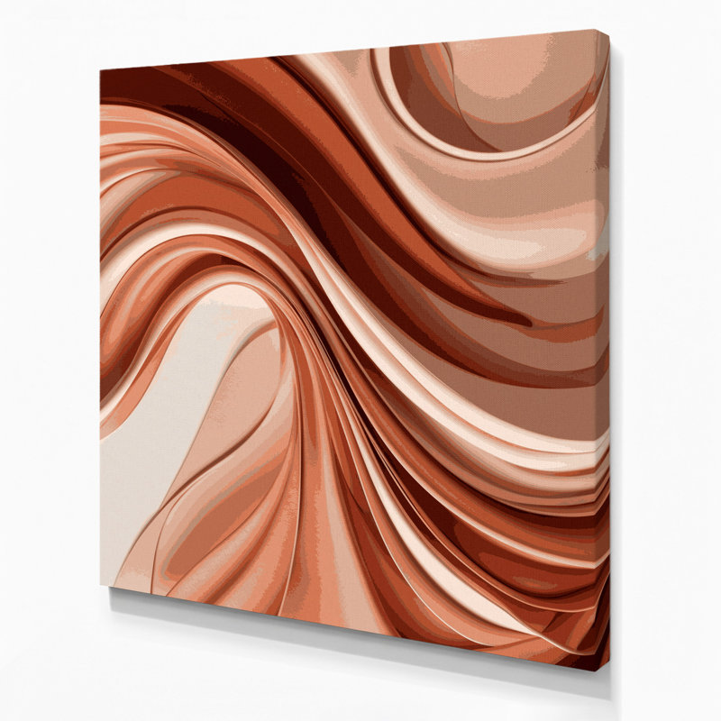 «Gradient Abstract», art mural sur toile beige, H 8 po x l 8 po
