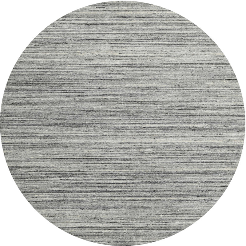 Tapis gris zone contemporaine, Rond 8 pi