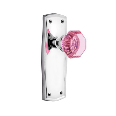 Plaque Prairie avec bouton de porte rose Waldorf