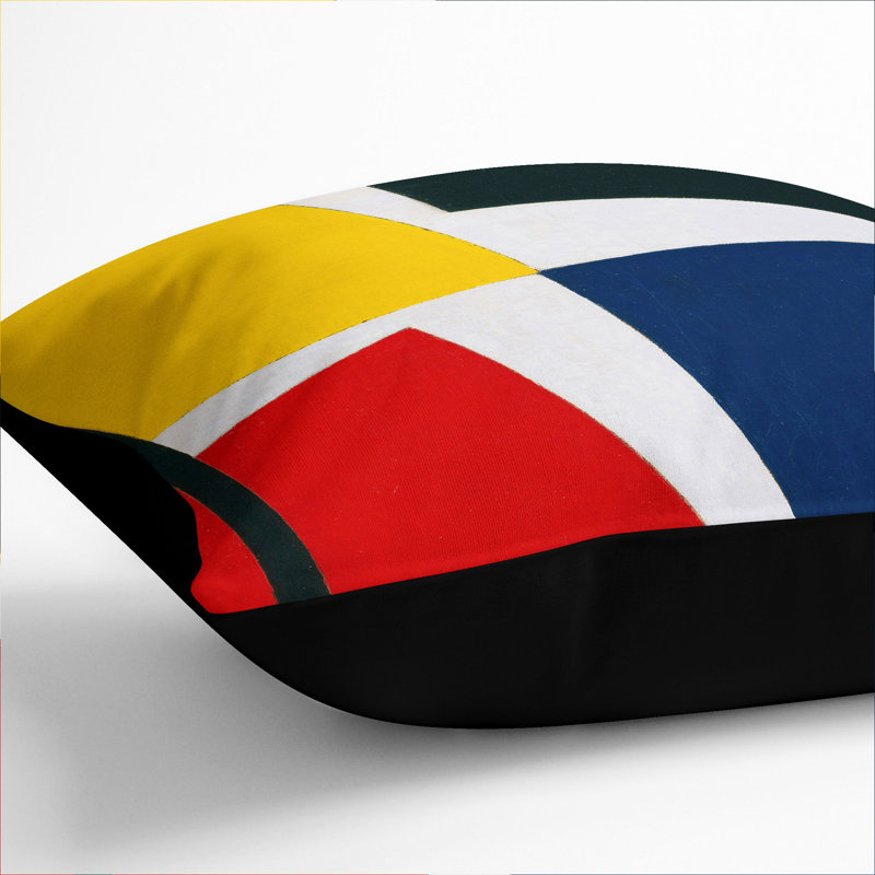 Composition Vol.2 Square Throw Cushion, Black, 40cm H x 40cm W x 15cm D
