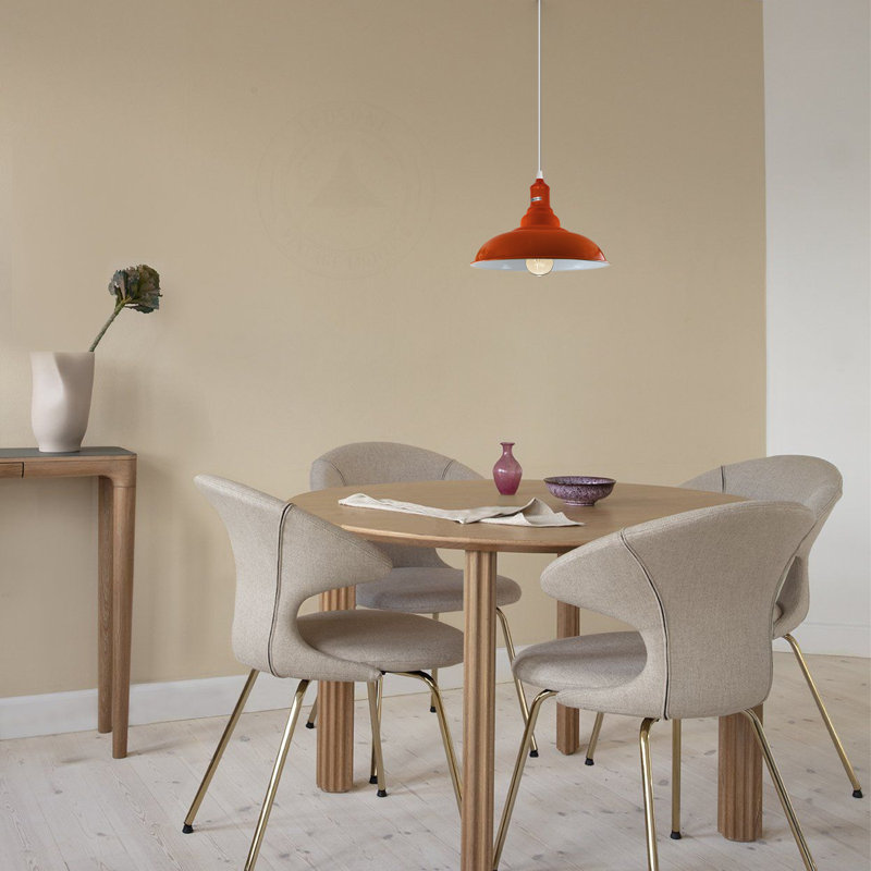 Emraan 1 - Light White Single Pendant, No, Orange