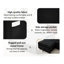 Lit 3 en 1 avec tissu noir. Conception coulissante pour plus de commodité. Inclinable et coussins. Poches. Facile à assembler. Lit convertible enchanteur Living Room, noir. Espace de couchage. Confort. Oreillers-1734962617